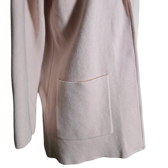 Magaschoni Open Front Cotton Wool Blend Pink Cardigan Sweater Jacket Medium - Picture 6 of 12